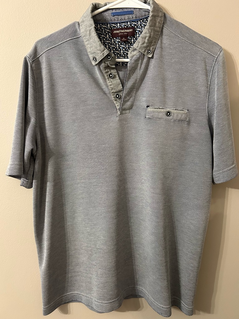 Johnston & Murphy Men's Button-Trim Polo